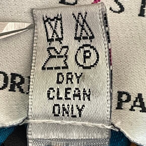 Adrianna Papell VTG Vibrant Jewel Tone Multicolor 100% Silk Print Blazer Sz 14P - Picture 7 of 7